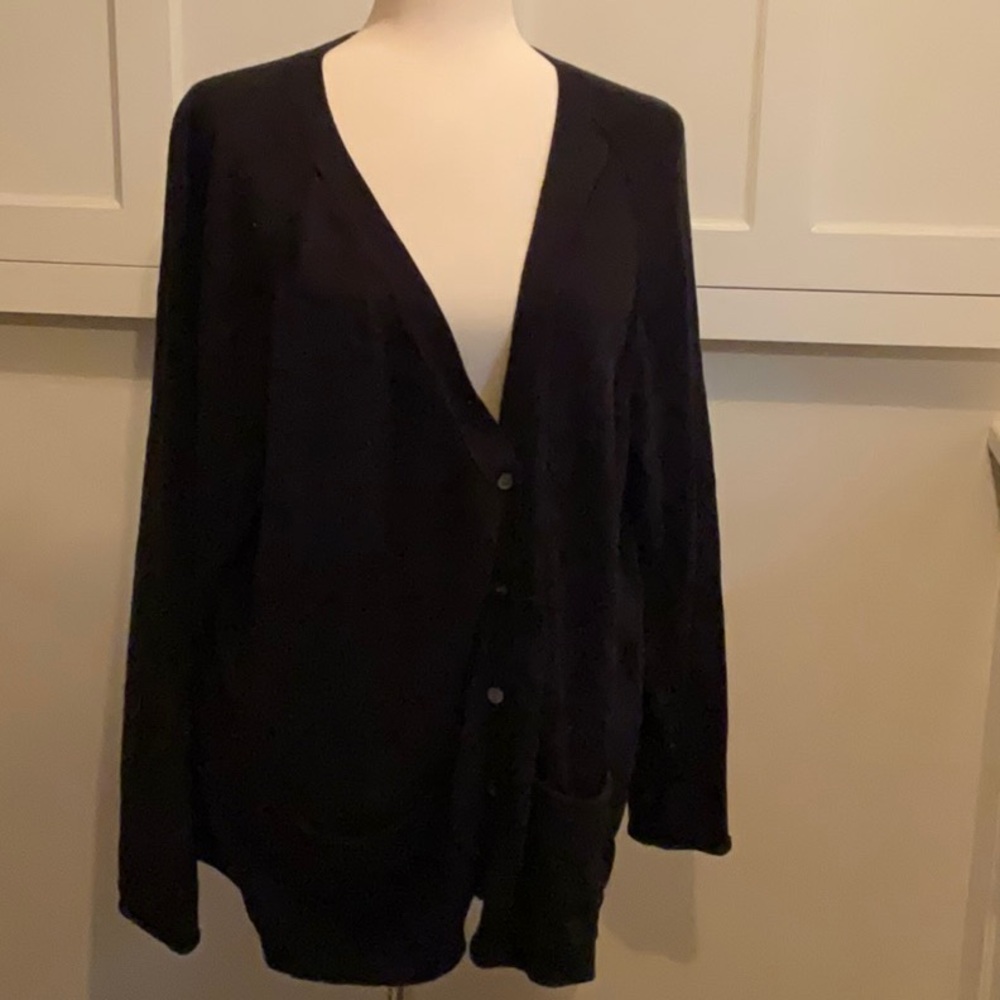 J Jill Women's Black Cardigan Sweater